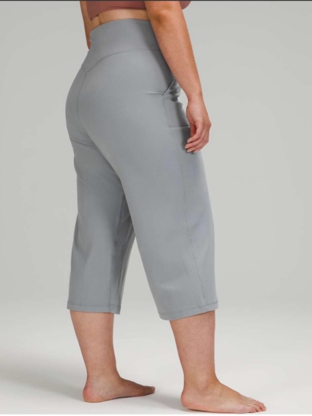 Lululemon Pants Align Wide Leg Super High Rise Crop 23ồỊiPants Grey size 12